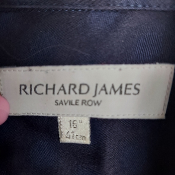 Neck 16 Men's Dress Shirt Honeycomb Pattern - Picture 6 of 14